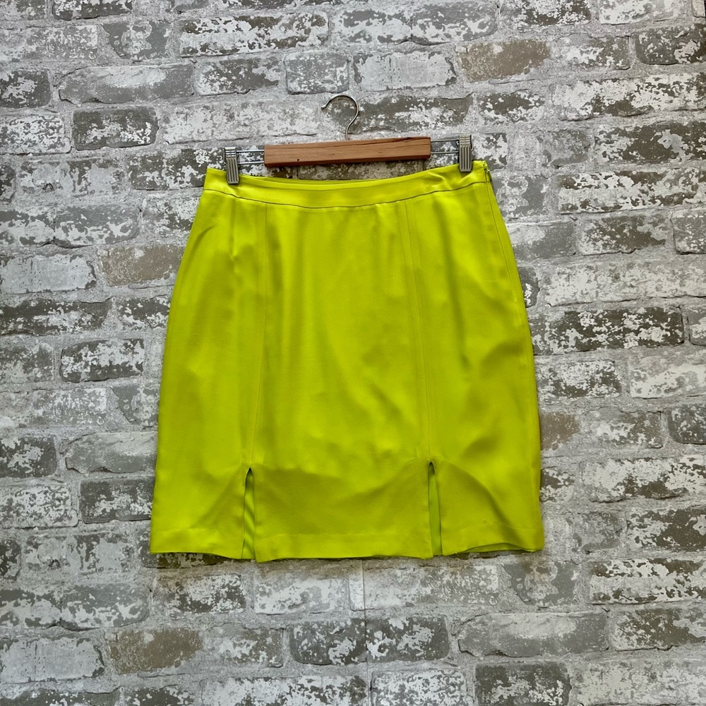 Madewell Neon Yellow Splice Mini Skirt - Excellent Condition!